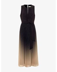 Phase Eight - Simara Ombre Pleated Woven Midi Dress - Lyst