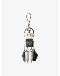 Prada - Robot Saffiano Leather Bag Charm - Lyst