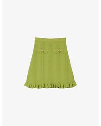 Sandro - Textured-weave Stretch-knit Mini Skirt - Lyst