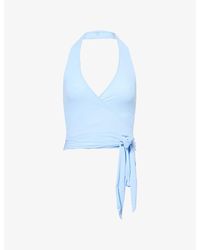 Cheap Monday - Yosemite Halterneck Stretch-Jersey Top - Lyst