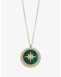 Astley Clarke - Polaris Large 18Ct, Malachite And Sapphire Locket Necklace - Lyst