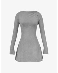 House Of Cb - Angelique Long-Sleeved Stretch-Woven Mini Dress - Lyst