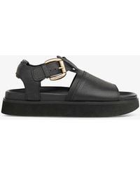 Whistles - Khai Chunky-buckle Flat Leather Sandals - Lyst