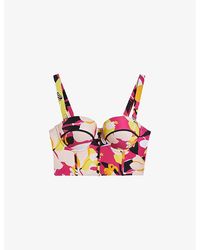 Ted Baker - Margieh Abstract-print Balconette Bikini Top - Lyst