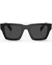 Prada - Pr A06s Rectangle-frame Acetate Sunglasses - Lyst