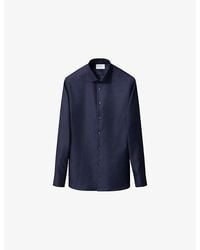 Eton - Houndstooth Slim-Fit Fine-Twill Shirt - Lyst