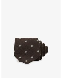 Reiss - Rocco Textured Polka-Dot Wool-Silk Tie - Lyst
