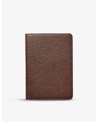 Aspinal of London - Logo-print Grained-leather Passport Cover - Lyst