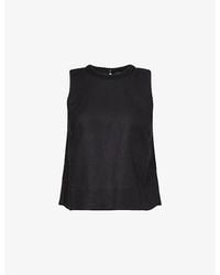 ME+EM - Crotchet-Trim Crease-Less Linen-Blend Top - Lyst