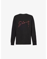 Givenchy - Graphic-Print Regular-Fit Long-Sleeve Cotton T-Shirt - Lyst