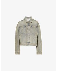 Entire studios - Gem Patch-And-Welt-Pockets Relaxed-Fit Denim Jacket - Lyst