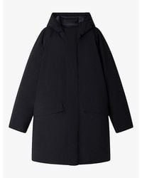 Sandro - Padded Hooded Woven Parka Coat - Lyst