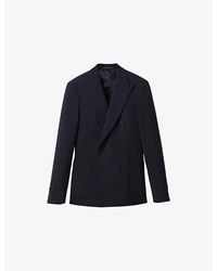 Reiss - Belmont Regular-Fit Double-Breasted Stretch-Woven Blazer - Lyst