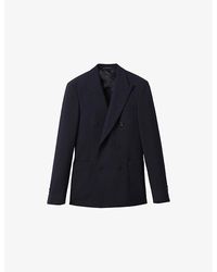 Reiss - Belmont Regular-Fit Double-Breasted Stretch-Woven Blazer - Lyst