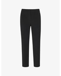 Whistles - Lily Cigarette Cropped Straight-Leg Mid-Rise Polyester-Blend Trousers - Lyst