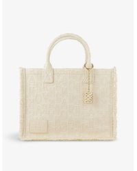 Sandro - Kasbah Logo-embroidered Top-handle Cotton Shopper - Lyst