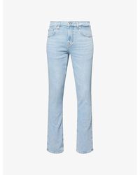 7 For All Mankind - Slimmy Straight-Leg Slim-Fit Stretch-Denim Jeans - Lyst