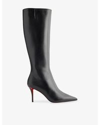 Christian Louboutin - Miss Z Botta 80 Leather Knee-High Boots - Lyst