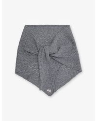 Damson Madder - Large Triangle Pointelle Wool Scarf - Lyst