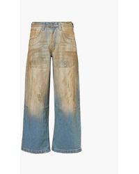 Jaded London - Colossus Mud-Wash Relaxed-Fit Wide-Leg Jeans - Lyst