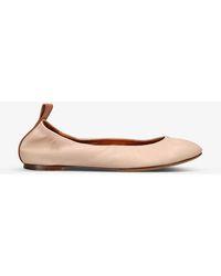 Lanvin - Ballerina Leather Ballet Flats - Lyst
