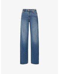 7 For All Mankind - Lotta Flared Stretch-Denim Blend Jeans - Lyst