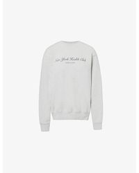 Sporty & Rich - Ivy Brand-Print Cotton-Blend Jersey Sweatshirt - Lyst