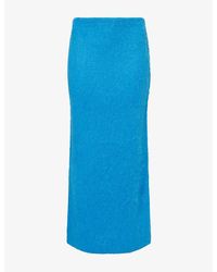 Zankov - Delphine Side-Split Wool-Blend Maxi Skirt - Lyst