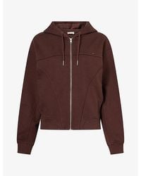 ADANOLA - Relaxed-Fit Logo-Plaque Cotton Hoodie - Lyst