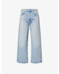 Agolde - Ren High-Rise Wide-Leg Denim Jeans - Lyst