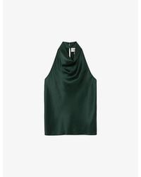 Reiss - Kory Cowl-Neck Silk Top - Lyst