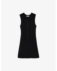 Sandro - Sleeveless Ribbed Knitted Mini Dress - Lyst