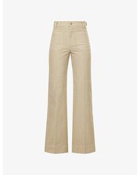 Victoria Beckham - Alina Wide-Leg Denim Jeans - Lyst