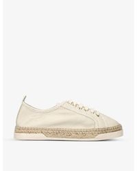Carvela Kurt Geiger - Cruise Espadrille-Sole Leather Low-Top Trainers - Lyst
