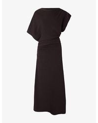 Soeur - Divine Asymmetric-Sleeve Cotton-Blend Maxi Dress - Lyst