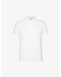 Barbour - Brand-Embroidered Ribbed-Trim Regular-Fit Cotton-Piqué Polo Shirt - Lyst