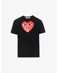Comme des Garçons - Play Heart Cotton T-shirt - Lyst