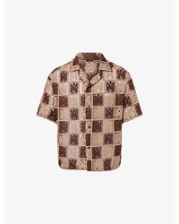 Amiri - Check Lace Camp Crochet Shirt - Lyst