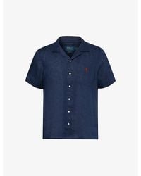 Polo Ralph Lauren - Crosshatch-texture Classic-fit Linen Shirt - Lyst
