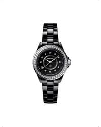 Chanel - H6419 J12 Steel, Ceramic And 1.21ct Diamond Quartz Watch - Lyst