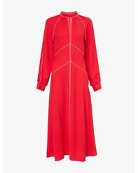 ME+EM - Panelled Raglan-Long-Sleeves Woven Maxi Dress - Lyst