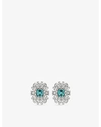 Gucci - Interlocking G Crystal-embellished Brass Clip-on Earrings - Lyst