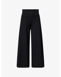 ME+EM - Cropped Wide-Leg Modal-Jersey Palazzo Pants - Lyst