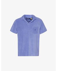 Polo Ralph Lauren - Brand-embroidered Terry-texture Cotton-blend Polo Shirt Xx - Lyst