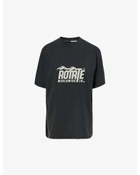 ROTATE SUNDAY - Enzyme Graphic-print Organic Cotton-jersey T-shirt X - Lyst