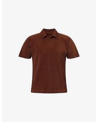 Homme Plissé Issey Miyake - Basics Pleated Knitted Shirt - Lyst