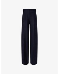 Max Mara - Pinza Wide-Fit Cotton-Jersey Trousers - Lyst