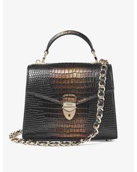 Aspinal of London - Mayfair 2 Midi Croc-effect Leather Top-handle Bag - Lyst