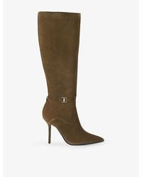 KG by Kurt Geiger - Heeled Suede Knee-High Boots - Lyst