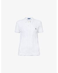 Polo Ralph Lauren - Cable-Knit Short-Sleeves Cotton Polo Shirt - Lyst